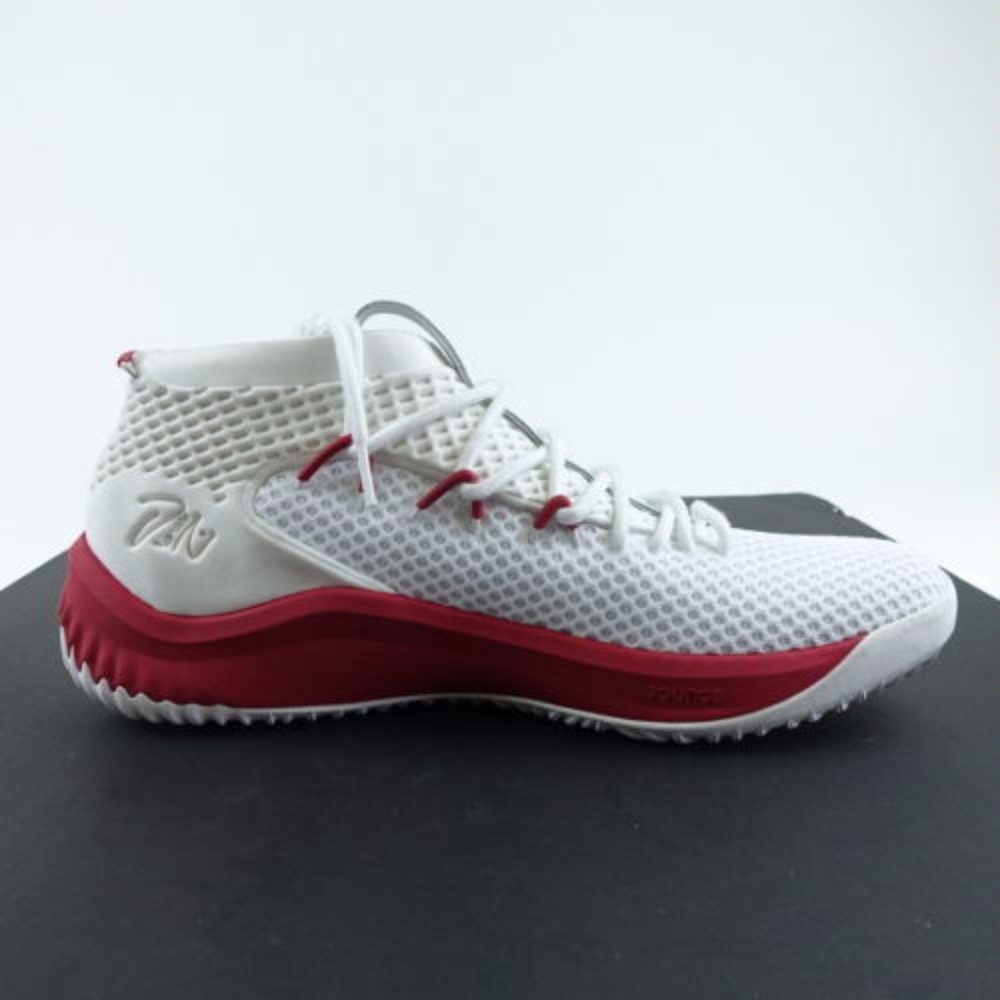 Adidas Dame Rip City 4  Rare Red White Sz 12.5 - Picture 4 of 7